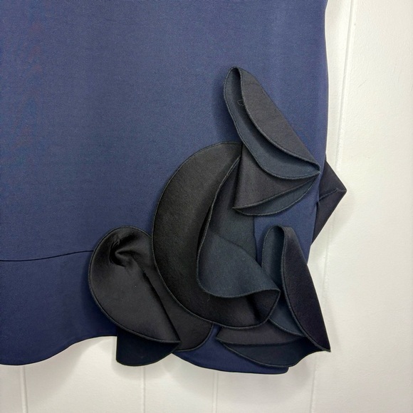 COS A-line Applique Dress Navy Blue Women’s Small Abstract Party Art to Wear - Picture 7 of 11